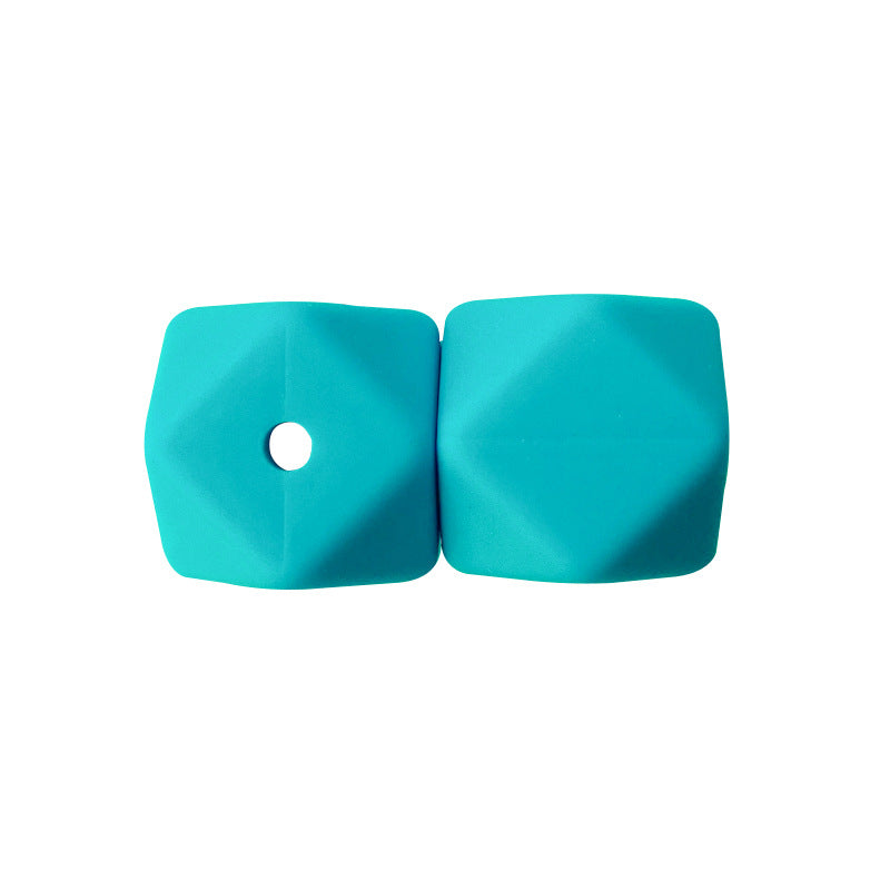 Wholesale 17MM 50PCS Hexagon DIY Colorful Beads Silicone